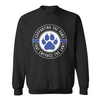 K-9 Police Thin Blue Line Sweatshirt | Mazezy