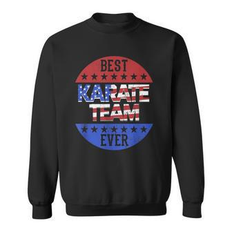 Karate Team Independence Day Patriotic Karateka Usa Flag Sweatshirt - Thegiftio UK