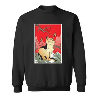 Kawaii Japanese Cat Anime Gift For Japan Lover Sweatshirt - Thegiftio UK
