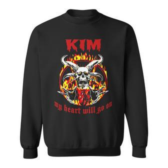 Kim Name Gift Kim Name Halloween Gift Sweatshirt - Seseable