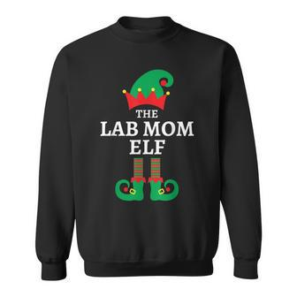 Lab Mom Elf Labrador Dog Matching Family Christmas Pajamas Sweatshirt - Thegiftio UK