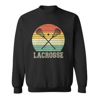 Lacrosse Vintage Retro Lacrosse Stick Sun Gifts Sweatshirt | Mazezy