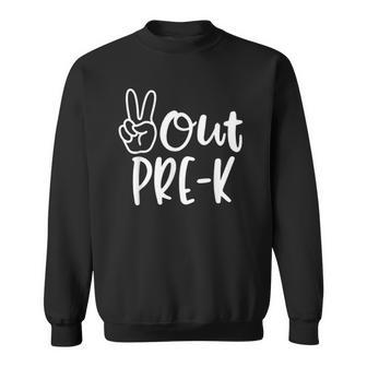 Last Day Of School Peace Out Preschool Pre-K Teacher Kids Sweatshirt | Mazezy