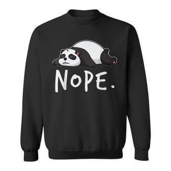 Lazy Animal Procrastinate Tired Cute Animal Funny Panda Nope Sweatshirt - Thegiftio UK