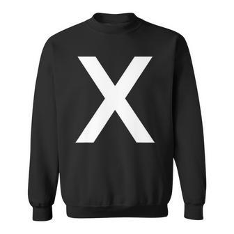 Letter X Alphabet Initial Monogram Sweatshirt | Mazezy
