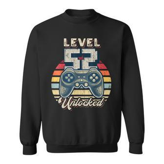 Level 52 Unlocked Video Game 52Nd Birthday Gamer Boys Sweatshirt - Seseable
