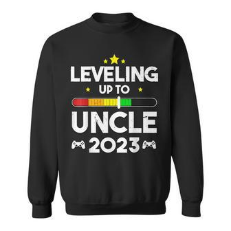 Leveling Up To Uncle Promoted To Uncle Est 2023 Loading Sweatshirt - Thegiftio UK