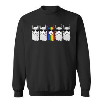 Lgbt 2018 Gay Llama - Gay Pride Rainbow Flag Sweatshirt - Thegiftio UK