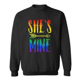 Lgbt Pride Shes Mine Im Her Lesbian Couple Matching Lover Sweatshirt | Mazezy