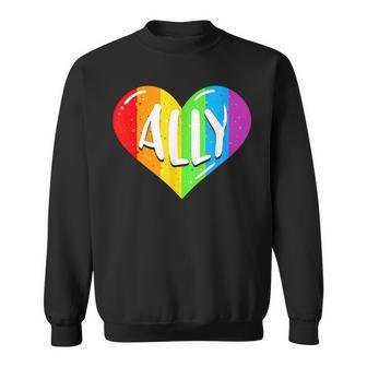 Lgbtq Ally For Gay Pride Men Women Children Sweatshirt | Mazezy