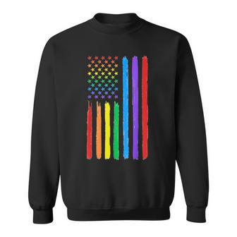 Lgbtq American Flag Pride Rainbow Gay Lesbian Bi Transgender  Sweatshirt
