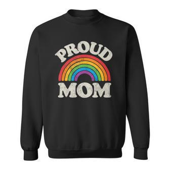 Lgbtq Proud Mom Gay Pride Lgbt Ally Rainbow Mothers Day V3 Sweatshirt - Thegiftio UK