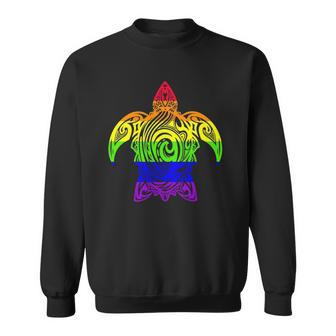Lgbtq Sea Turtle Rainbow Pride Love Gay Lgbt Sweatshirt | Mazezy