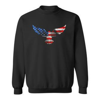 Liberty Freedom 4Th Of July Patriotic Us Flag Bald Eagle Sweatshirt | Mazezy