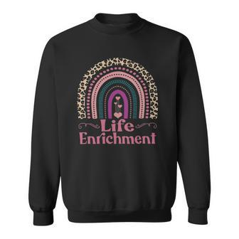Life Enrichment Coordinator Rainbow Leopard Men Women Gift Sweatshirt - Thegiftio UK