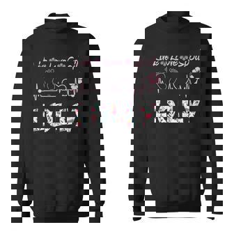 Lolly Grandma Gift Lolly Live Love Spoil Sweatshirt - Seseable