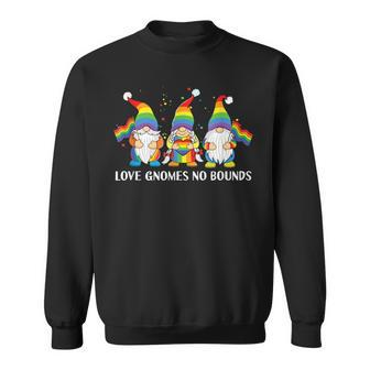 Love Gnomes No Bounds Lgbt Community Gay Pride Month Sweatshirt - Thegiftio UK