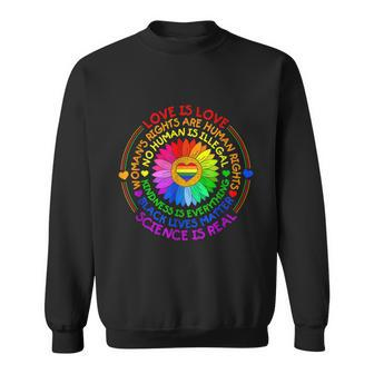 Love Is Love Science Is Real Kindness Is Everything LGBT Sweatshirt - Monsterry