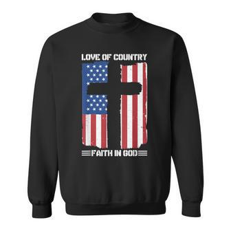 Love Of Country Faith In God Sweatshirt - Seseable