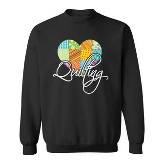 Love Quilting Heart Quilting Sweatshirt | Mazezy
