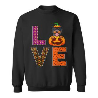 Love Rottweiler Halloween Costume Funny Dog Lover Sweatshirt - Seseable