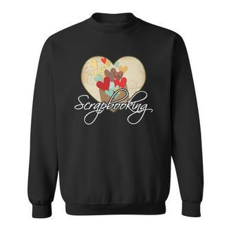Love Scrapbooking Heart Scrapbooking Sweatshirt - Thegiftio UK