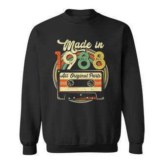 Made In 1988 34Th Birthday Gifts Cassette Tape Vintage Sweatshirt | Mazezy