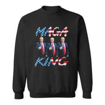 Maga King Ultra Maga Patriotic Trump Patriotic American Flag Sweatshirt | Mazezy
