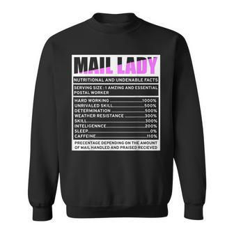 Mail Lady Nutritional Fact Funny Parcel Carrier Outfit Sweatshirt - Thegiftio UK