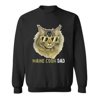 Maine Coon Dad For Cat Lovers Fathers Day Sweatshirt | Mazezy