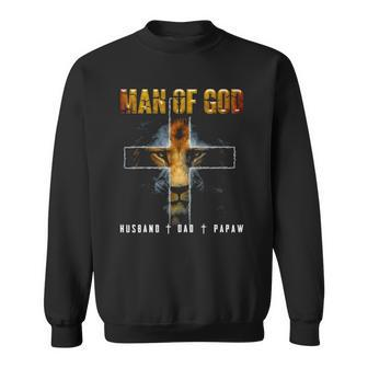 Man Of God Husband Dad Papaw Christian Sweatshirt | Mazezy