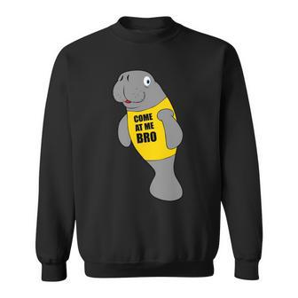 Manatee Novelty Come At Me Bro Sweatshirt | Favorety