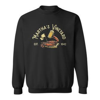 Marthas Vineyard Massachusetts Vintage Beach Mass Sweatshirt - Thegiftio UK