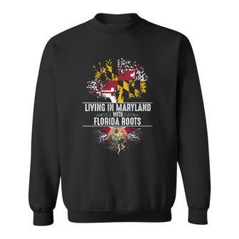 Maryland Home Florida Roots State Tree Flag Love Gift Sweatshirt | Mazezy