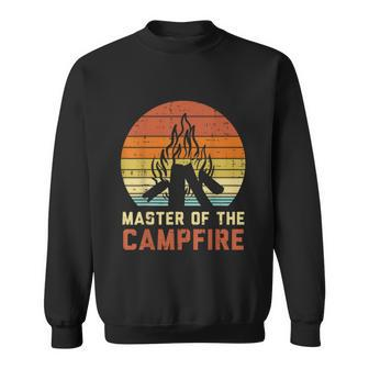 Master Of The Campfire Sunset Retro Bonfire Camping Camper Sweatshirt - Monsterry CA
