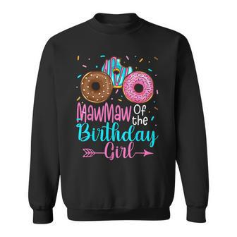 Mawmaw Of The Birthday Girl Donut Party Family Matching Sweatshirt - Seseable