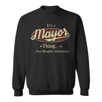 Mayor Shirt Personalized Name Gifts T Shirt Name Print T Shirts Shirts With Name Mayor Sweatshirt - Seseable