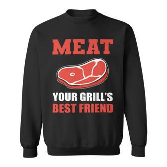 Meat Your Grill’S Best Friend Butcher Chef Cook Bbq Sweatshirt | Favorety CA