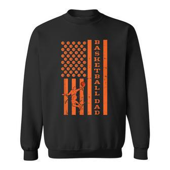 Mens 4Th Of July Fathers Day Patriotic American Basketball Dad Sweatshirt - Seseable