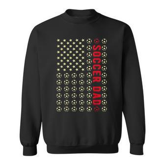 Mens 4Th Of July Soccer Dad Patriotic American Flag Fathers Day Sweatshirt - Seseable