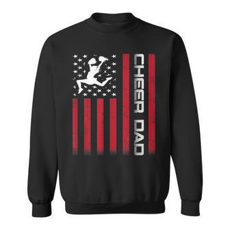 Mens 4Th Of July Us Flag Cheer Dad Gift For Fathers Cheer Sweatshirt - Seseable