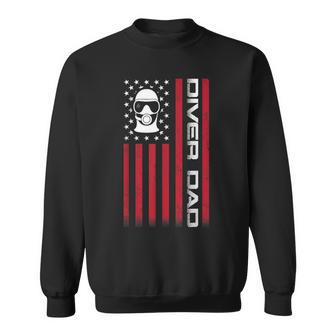 Mens 4Th Of July Us Flag Diver Dad Gift For Fathers Day Sweatshirt - Seseable