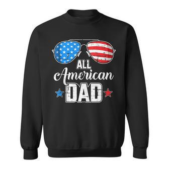 Mens All American Dad Us Flag Sunglasses For Matching 4Th Of July Sweatshirt - Seseable
