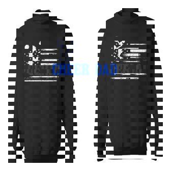 Mens American Us Flag Cheer Dad For Men Funny Fathers Day Sweatshirt - Thegiftio