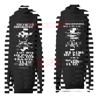 Mens Auto Mechanic Funny Garage Fixing Cars Mechanic Sweatshirt - Thegiftio