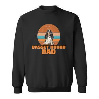 Mens Basset Hound Dad Vintage Dog Sweatshirt | Mazezy