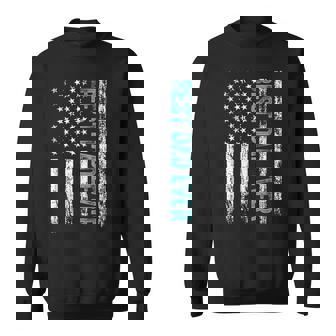 Mens Best Dad Ever American Flag Fathers Day 4Th Of July Sweatshirt | Seseable CA