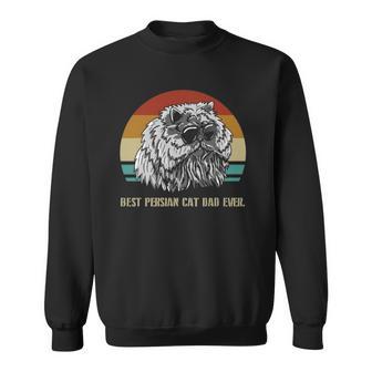 Mens Best Persian Cat Dad Ever Paws Vintage Feline Cat Lover Gift Sweatshirt - Thegiftio UK