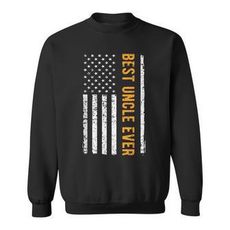 Mens Best Uncle Ever Us American Flag Vintage Fathers Day Gift Sweatshirt - Thegiftio