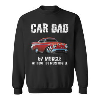 Mens Car Dad Hot Rod 1957 Muscle Car Classic Mechanic Garage Men Sweatshirt - Thegiftio UK